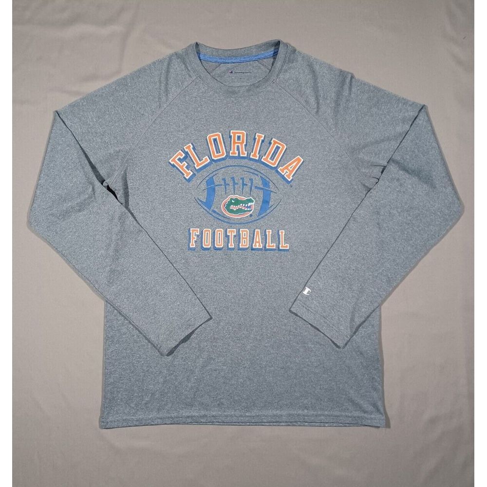 Florida Gators Shirt Mens M Gray‎ Dri Fit Long Sleeve Football Long Sleeve